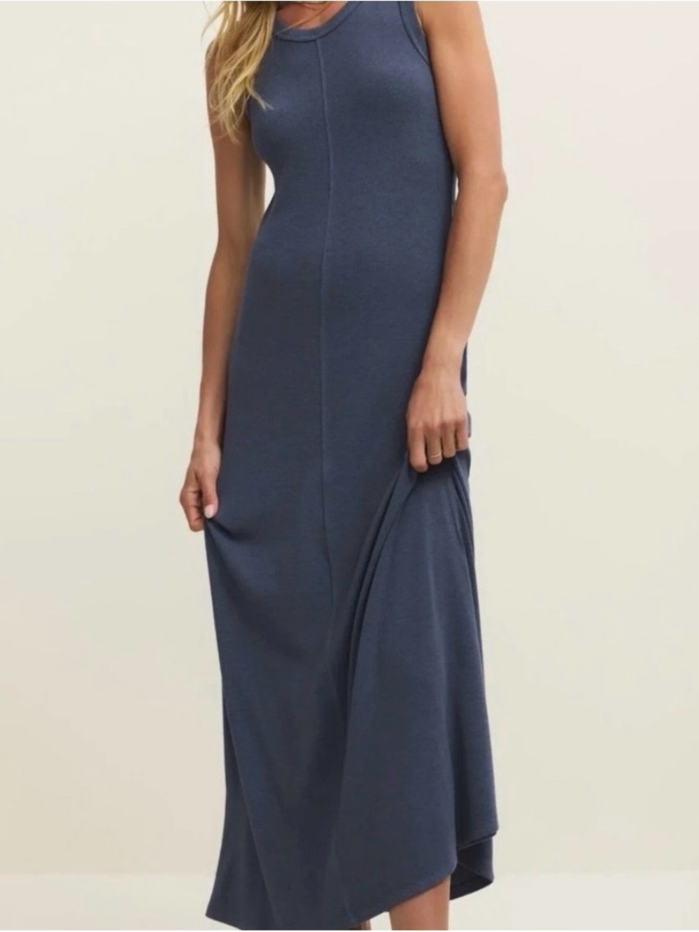 Z supply Sleeveless Navy Blue Maxi Dress